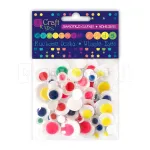 Isekleepuvad liikuvad silmad, MIX, 75 tk (8/10/15 mm)