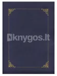 A4 dokumendimapp kuldse &auml;&auml;risega, tumesinine