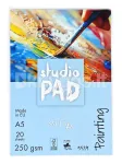 Maaliplokk "Studio" A5, 20 lehte, 250 g/m&sup2;, k&otilde;va seljaga