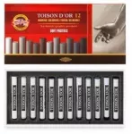 Kuivpastellide komplekt 12 tk (hallid toonid) 8522G