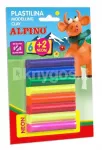 ALPINO plastiliin 6 v&auml;rvi + 2 neoonv&auml;rvi