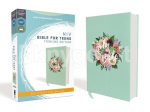 Niv, Bible for Teens, Thinline Edition, Cloth Over Board, Floral, Red Letter Edition, Comfort Print