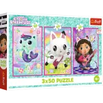 TREFL GABBY&acute;S DOLLHOUSE puslede komplekt Tutvu Gabbyga, 3x50 osa