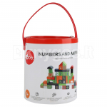 bo. puidust klotsid Numbrid ja Loomad