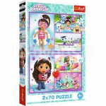 TREFL GABBY&acute;S DOLLHOUSE puslede komplekt M&auml;ngi koos Gabbyga, 2x24 osa