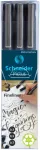 Pictus pastapliiatsid 3 tk, mustad, blisterpakendis