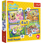 TREFL SPONGEBOB Puslede komplekt 4 in 1 K&auml;snakalle