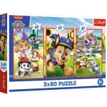 TREFL PAW PATROL puslede komplekt Kutsude kamp, 3x80 osa