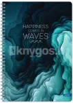 WAVES spiraaliga m&auml;rkmik A5, 80 lk, 70 g/m&sup2;, ruuduline