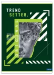 TREND SETTER vihik A4, 52-lehte, 70 g/m&sup2;, ruuduline