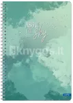 Spiraaliga vihik A5, 100 lehte, 70 g/m&sup2;, ruuduline (SKY)