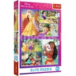 TREFL DISNEY PRINCESS puslede komplekt Muinasjututegelased, 2x70 osa