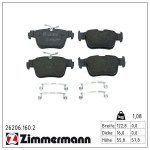 Piduriklotsi komplekt,ketaspidur ZIMMERMANN 26206.160.2