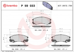 Piduriklotsi komplekt,ketaspidur BREMBO P 59 033
