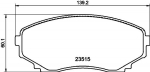 Piduriklotsi komplekt,ketaspidur HELLA 8DB 355 009-641