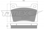 Piduriklotsi komplekt,ketaspidur TOMEX Brakes 10-26