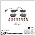Piduriklotsi komplekt,ketaspidur ZIMMERMANN 23446.165.2