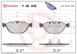 Piduriklotsi komplekt,ketaspidur BREMBO P 06 028