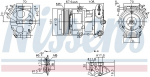 Kompressor,kliimaseade NISSENS 890663