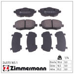 Piduriklotsi komplekt,ketaspidur ZIMMERMANN 24073.165.1