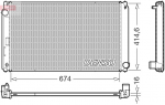 Radiaator,mootorijahutus DENSO DRM50149