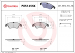 Piduriklotsi komplekt,ketaspidur BREMBO P85145NX