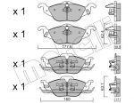 Piduriklotsi komplekt,ketaspidur METELLI 22-0257-0