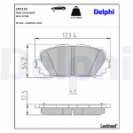 Piduriklotsi komplekt,ketaspidur DELPHI LP2123