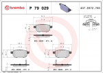Piduriklotsi komplekt,ketaspidur BREMBO P 79 029