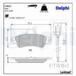 Piduriklotsi komplekt,ketaspidur DELPHI LP853