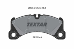 Piduriklotsi komplekt,ketaspidur TEXTAR 2618501