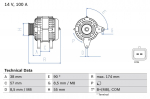 Generaator BOSCH 0 986 083 200