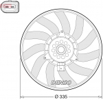 Ventilaator,mootorijahutus DENSO DER02008