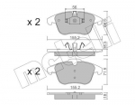 Piduriklotsi komplekt,ketaspidur METELLI 22-0675-5
