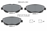 Piduriklotsi komplekt,ketaspidur TEXTAR 2500601