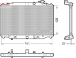 Radiaator,mootorijahutus DENSO DRM44051
