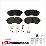 Piduriklotsi komplekt,ketaspidur ZIMMERMANN 22493.195.2