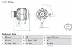 Generaator BOSCH 0 986 084 810