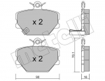 Piduriklotsi komplekt,ketaspidur METELLI 22-0341-0