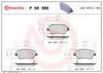 Piduriklotsi komplekt,ketaspidur BREMBO P 56 086
