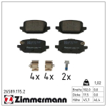 Piduriklotsi komplekt,ketaspidur ZIMMERMANN 26589.175.2