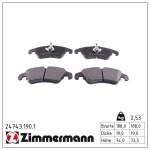 Piduriklotsi komplekt,ketaspidur ZIMMERMANN 24743.190.1