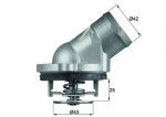 Termostaat,Jahutusvedelik MAHLE TI 45 87D
