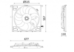 Ventilaator,mootorijahutus MAHLE CFF 633 000P