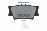 Piduriklotsi komplekt,ketaspidur TEXTAR 2433801