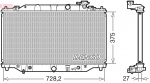 Radiaator,mootorijahutus DENSO DRM44044