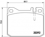 Piduriklotsi komplekt,ketaspidur BREMBO P 85 007