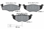 Piduriklotsi komplekt,ketaspidur TEXTAR 2186801