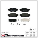 Piduriklotsi komplekt,ketaspidur ZIMMERMANN 22434.145.2