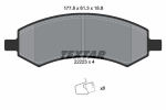 Piduriklotsi komplekt,ketaspidur TEXTAR 2222301